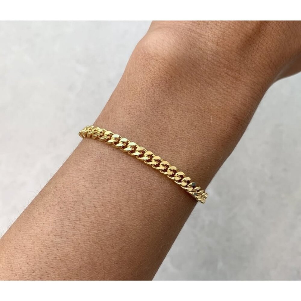 High Quality Made in Italy Miami Curb Bracelet, Stamped 925 ITALY